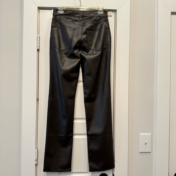 GAP Brown Leather Straight Leg Pants - Picture 6 of 11